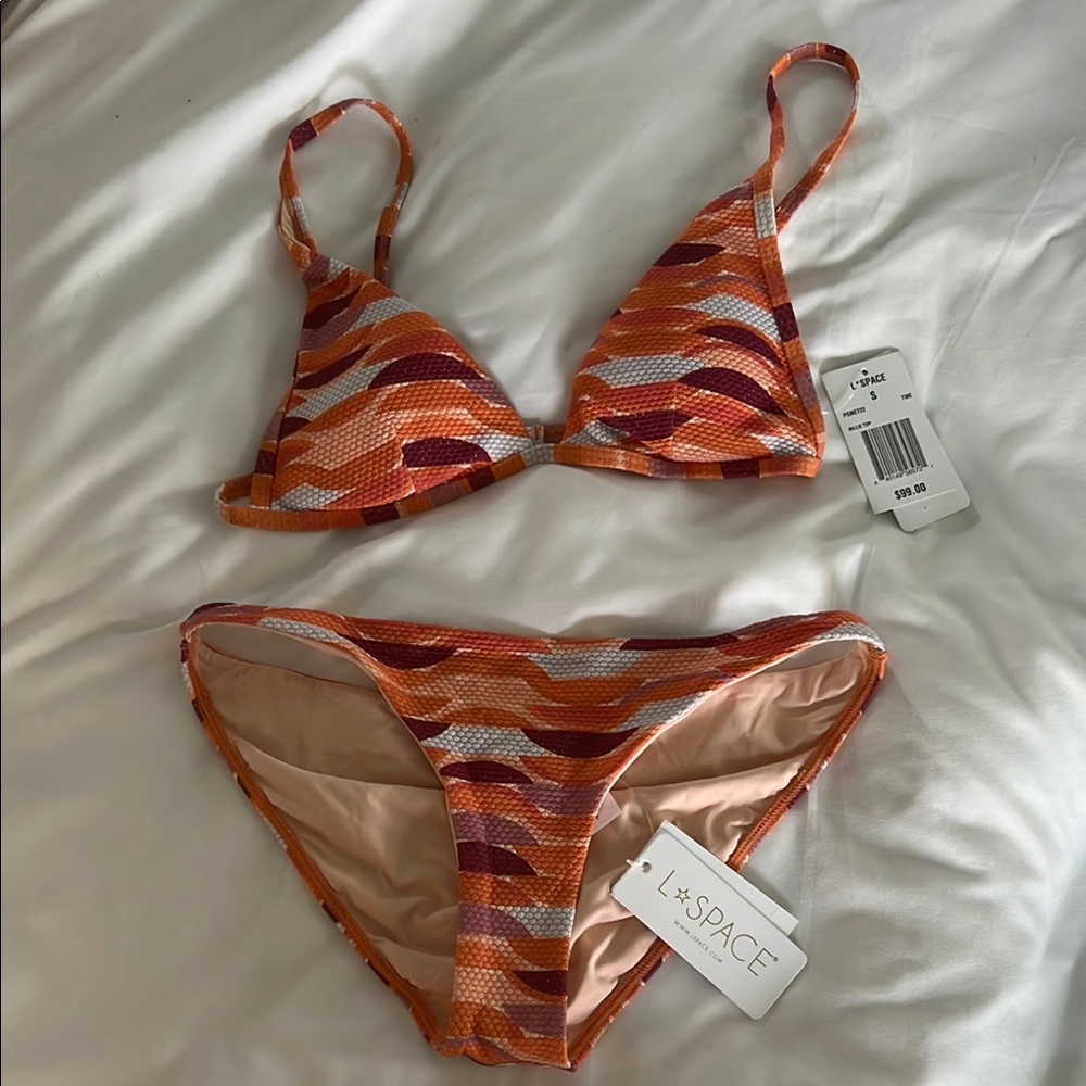 L*Space Orange and Purple Bikini Set